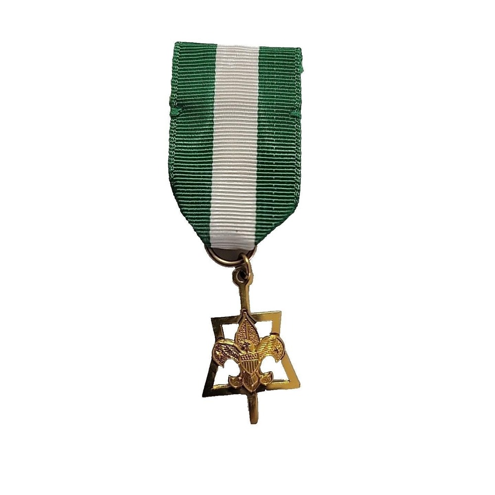 Vtg Boy Scouts BSA Scouter's Key Training Award Ribbon 1/20  Gold Filled